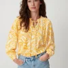 Baumwollbluse aus Crêpe