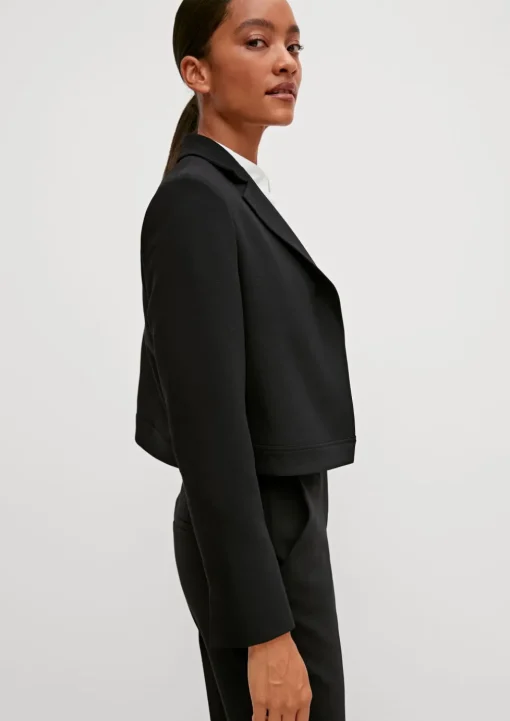 Blazer mit Fischgrat-Muster