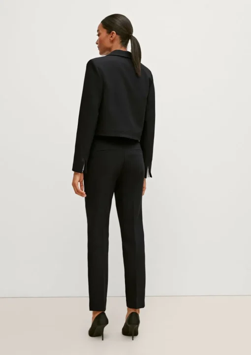 Blazer mit Fischgrat-Muster