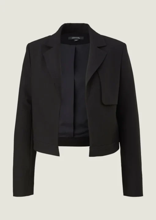 Blazer mit Fischgrat-Muster