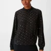 Bluse mit Dobbystruktur