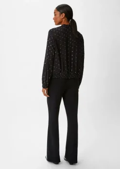 Bluse mit Dobbystruktur