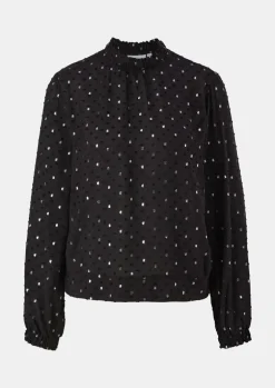 Bluse mit Dobbystruktur