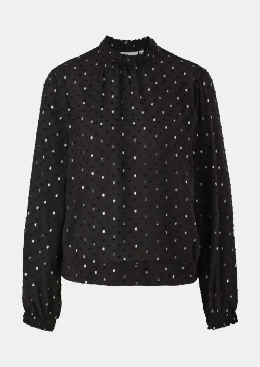Bluse mit Dobbystruktur