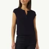 Blusenshirt mit Tunika-Ausschnitt und Satinblende