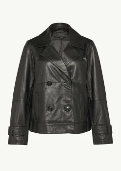 Caban-Jacke aus weichem Leder