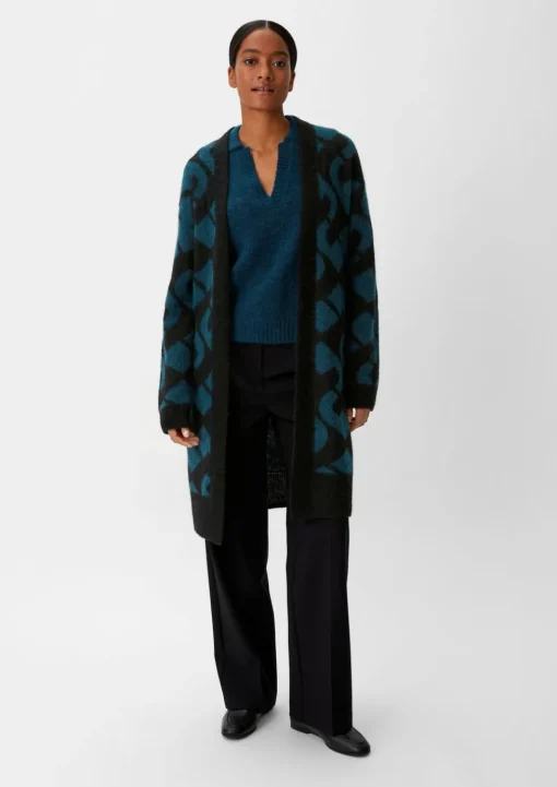 Cardigan aus Alpakamix mit Wolle