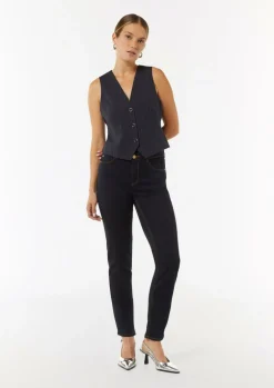 Elastische Slim-Leg-Jeans mit dunkler Waschung