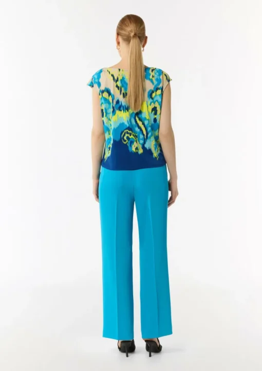 Fließendes Jersey-Shirt mit All-over-Print