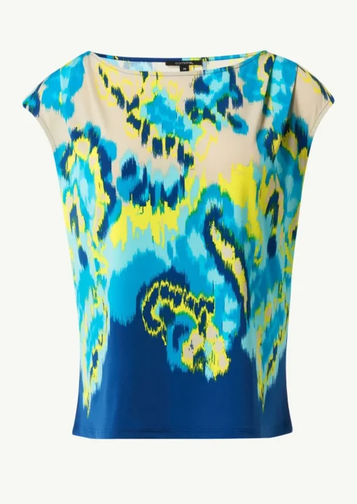 Fließendes Jersey-Shirt mit All-over-Print