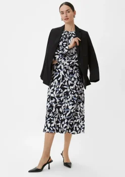 Fließendes Maxikleid mit All-over-Print