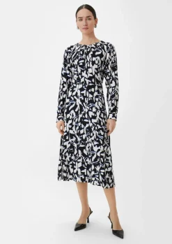 Fließendes Maxikleid mit All-over-Print