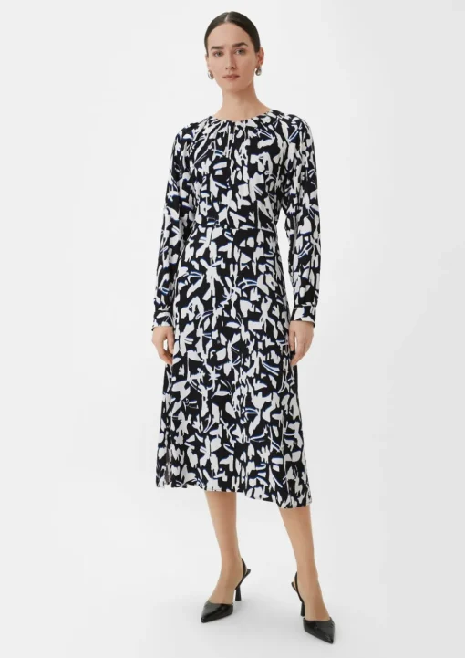 Fließendes Maxikleid mit All-over-Print
