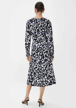 Fließendes Maxikleid mit All-over-Print