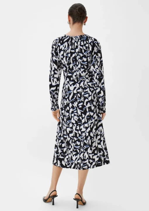 Fließendes Maxikleid mit All-over-Print