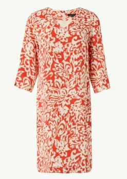 Gemustertes Kleid aus Crêpe