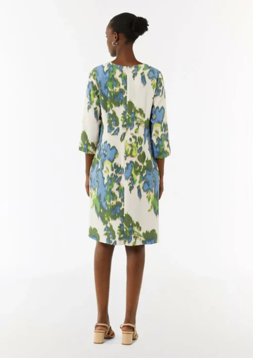 Gemustertes Kleid mit Eingrifftaschen