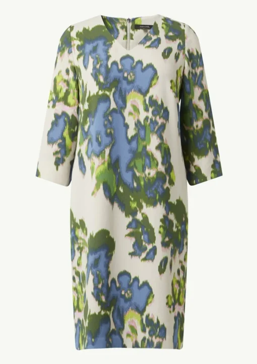 Gemustertes Kleid mit Eingrifftaschen