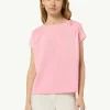 Gerafftes T-Shirt aus Scuba