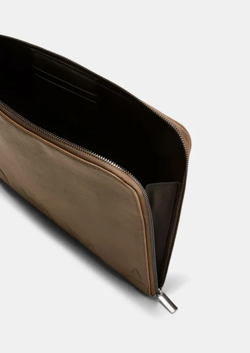 Hochwertige Laptop-Tasche aus Leder