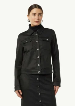 Jeansjacke mit Coating