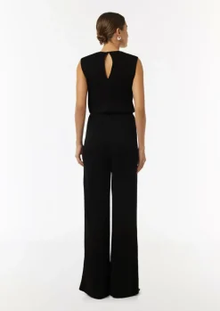 Jersey-Jumpsuit mit Wasserfall-Ausschnitt