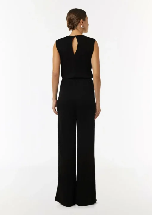 Jersey-Jumpsuit mit Wasserfall-Ausschnitt