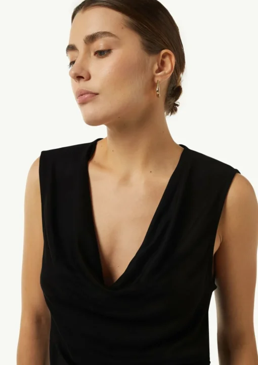Jersey-Jumpsuit mit Wasserfall-Ausschnitt