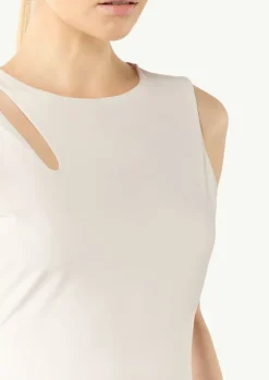 Jersey-Top mit Cut-Out an der Schulterpartie