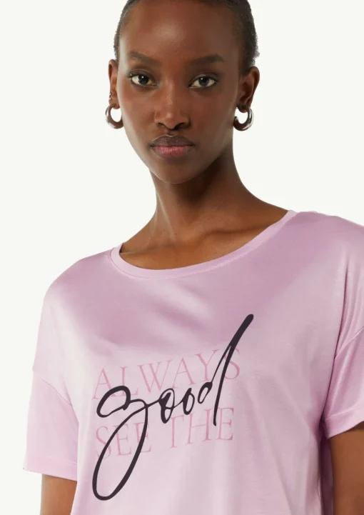Jersey-T-Shirt im Relaxed Fit mit Front-Print