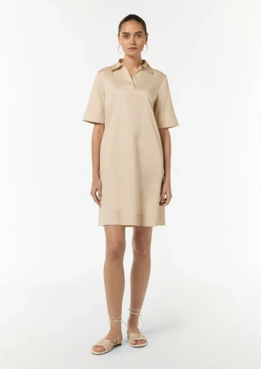 Kleid mit Tunika-Ausschnitt und Hemdkragen