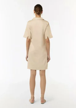 Kleid mit Tunika-Ausschnitt und Hemdkragen