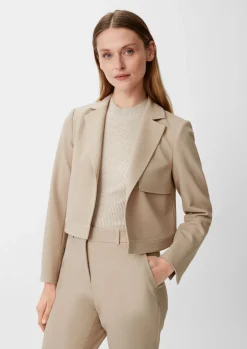 Kurzer Blazer aus Viskosemix
