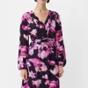 Kurzes Kleid mit Allovermuster