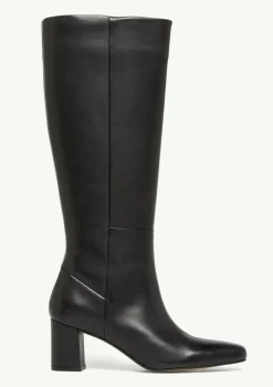 Lederstiefel mit Blockabsatz