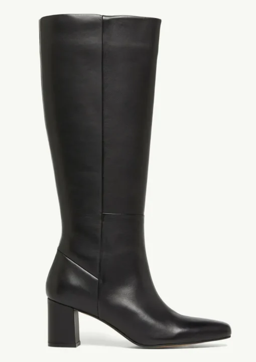 Lederstiefel mit Blockabsatz