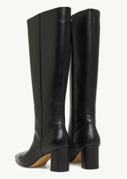 Lederstiefel mit Blockabsatz