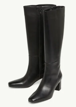 Lederstiefel mit Blockabsatz