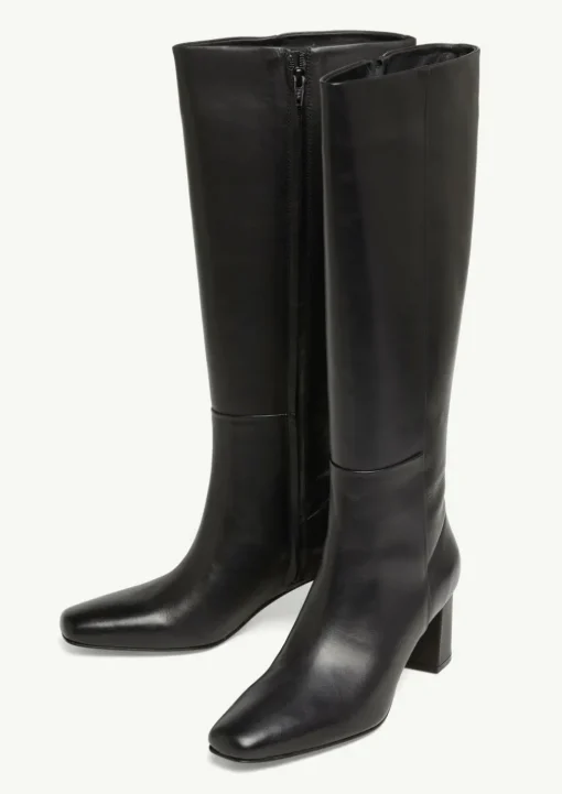 Lederstiefel mit Blockabsatz