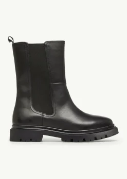 Lederstiefel mit Profilsohle