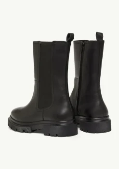 Lederstiefel mit Profilsohle