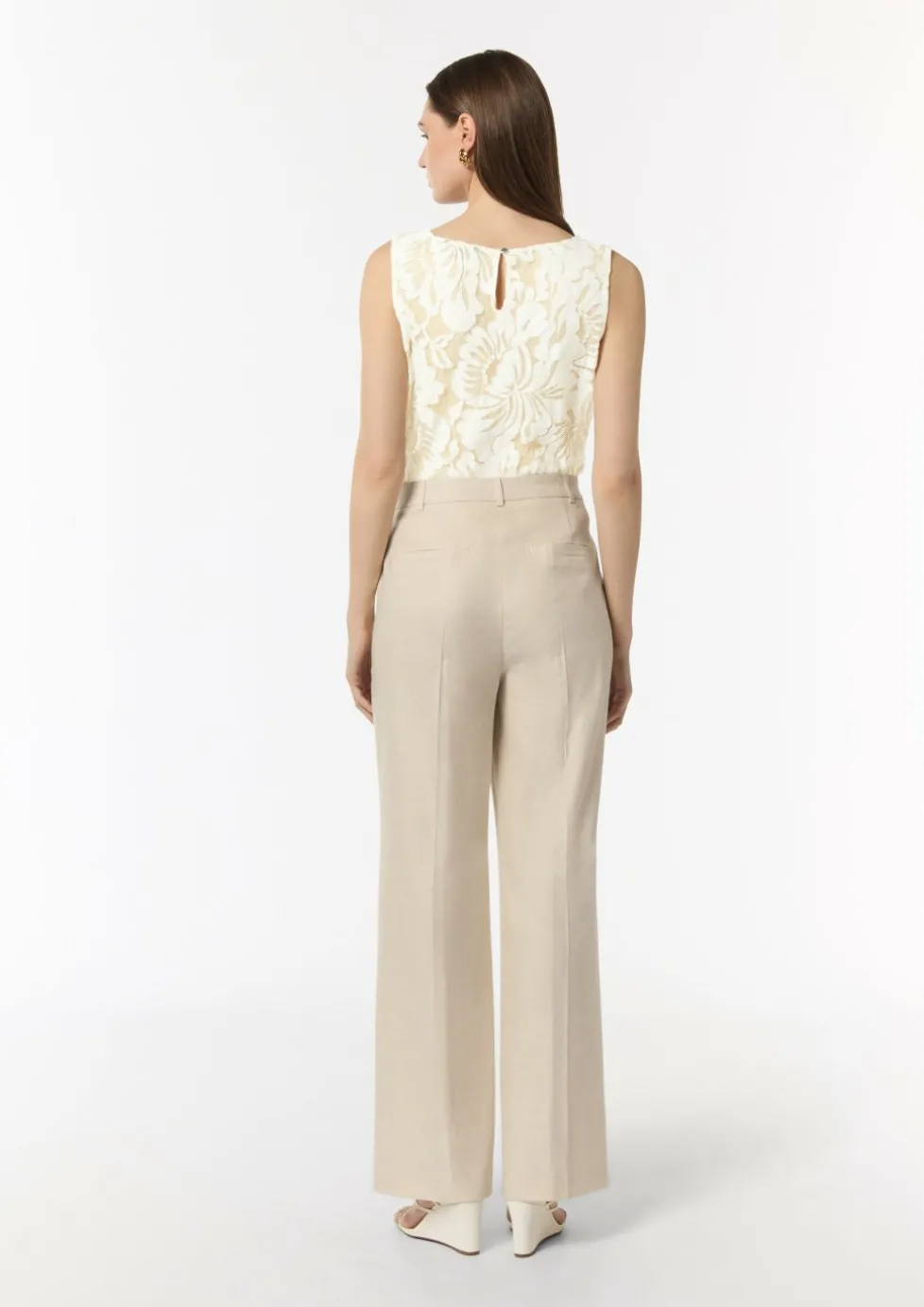 Leinen-Mix-Hose mit Eingrifftaschen