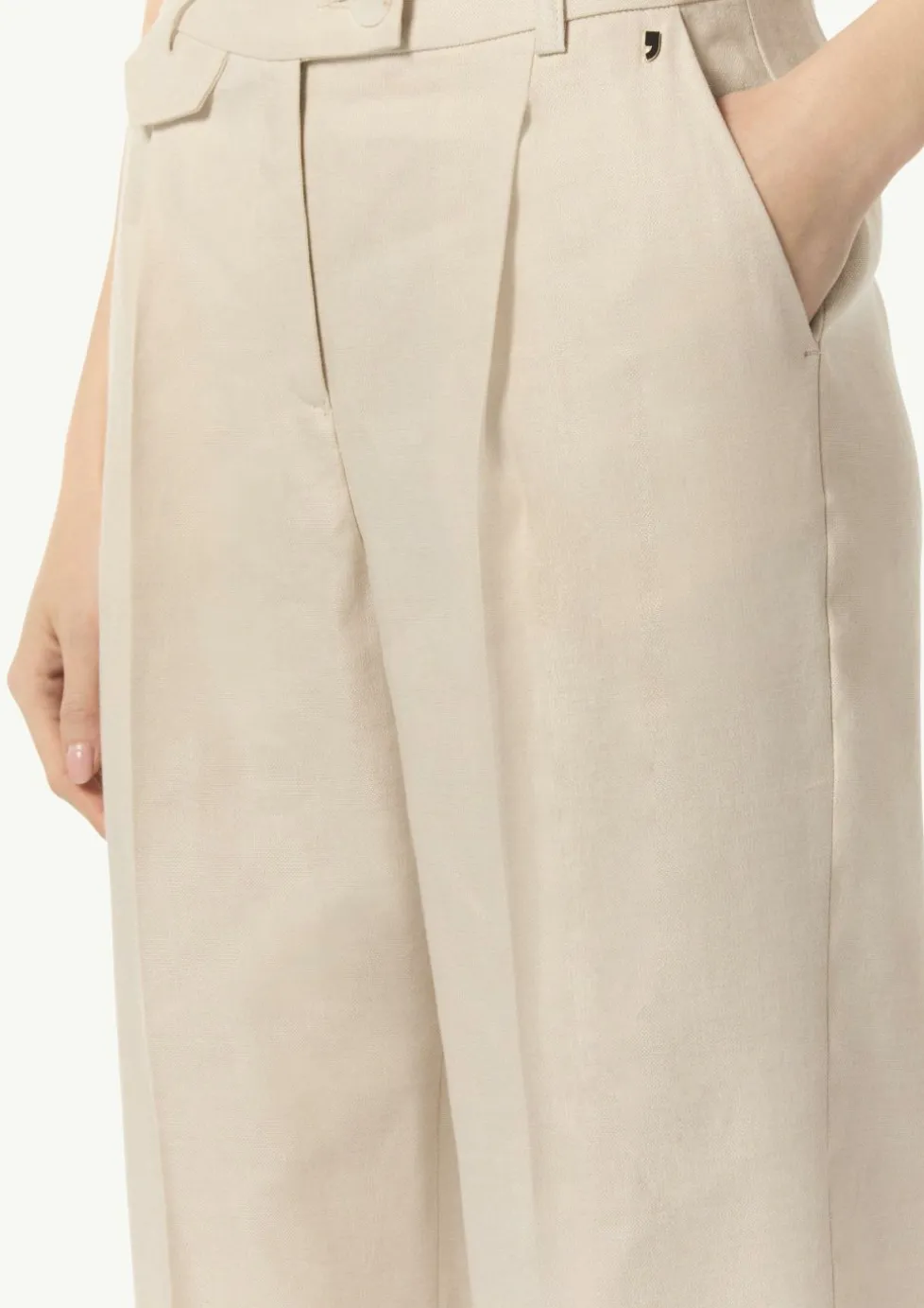 Leinen-Mix-Hose mit Eingrifftaschen