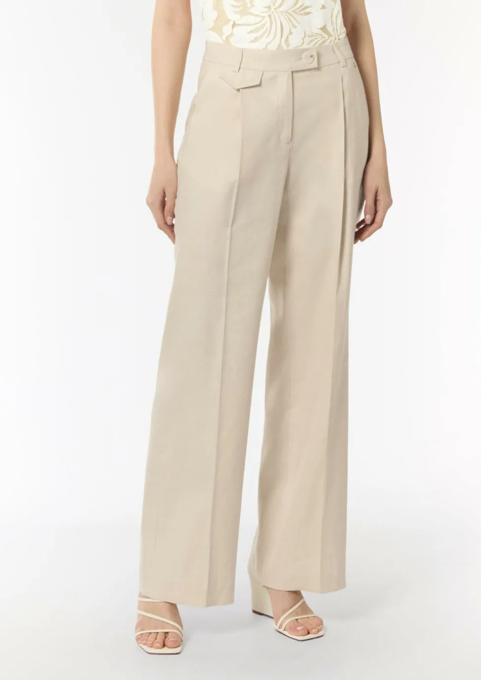 Leinen-Mix-Hose mit Eingrifftaschen