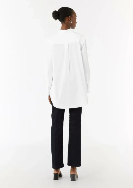 Longbluse aus Popeline im Loose Fit