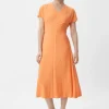 Midi-Kleid aus Satin