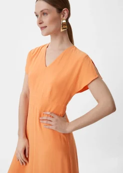 Midi-Kleid aus Satin