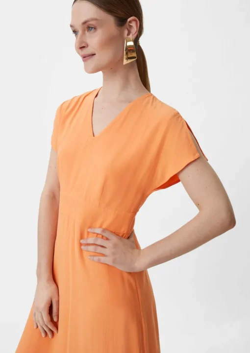 Midi-Kleid aus Satin