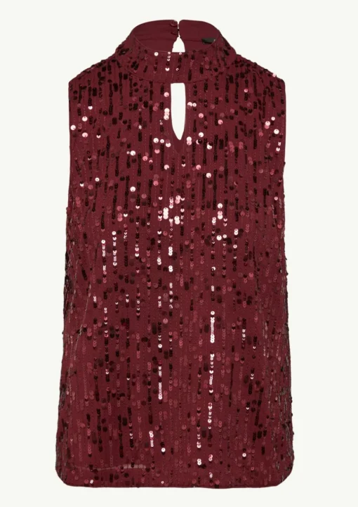 Pailletten-Top mit Cut-out