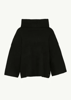 Poncho mit weitem Rollkragen